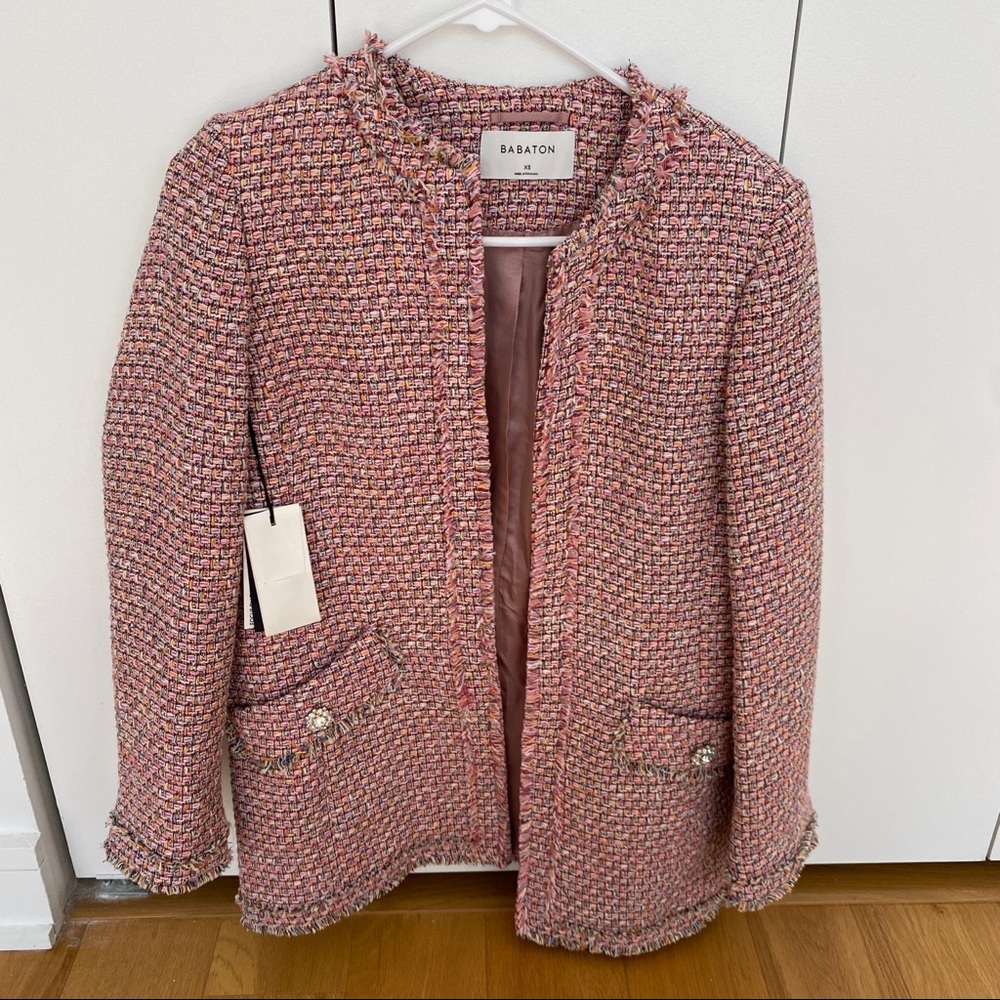 Aritzia Babaton timeless tweed blazer jacket